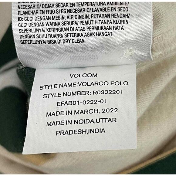 Volcom Girls Volarco 100% Cotton Stripe Polo Top Size 8/10 Medium NWT - Picture 11 of 12